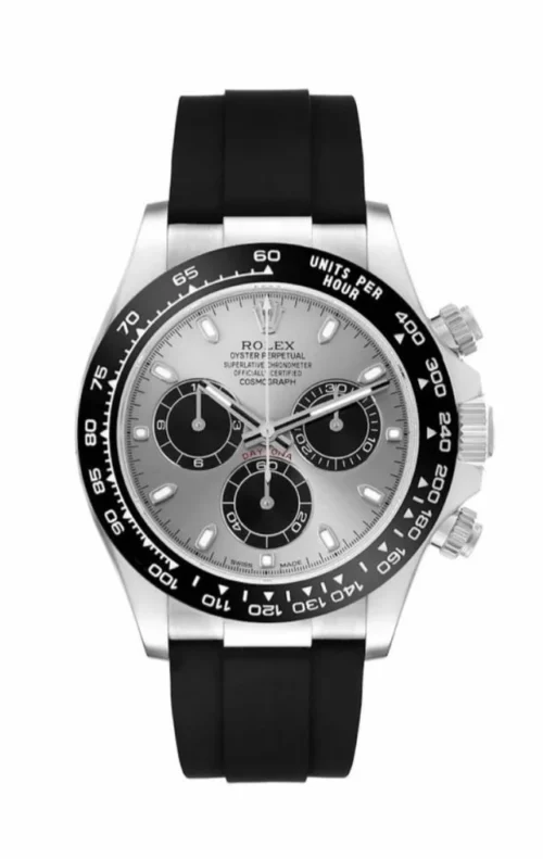Daytona 126519 SS ARF 1:1 Best Edition Silver/Black Stick Dial on Oysterflex Strap DD4131 V2 Super Clone